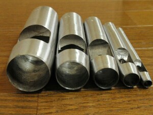 丸型 ポンチ 5本 型抜き 抜き型 レザークラフト 工具