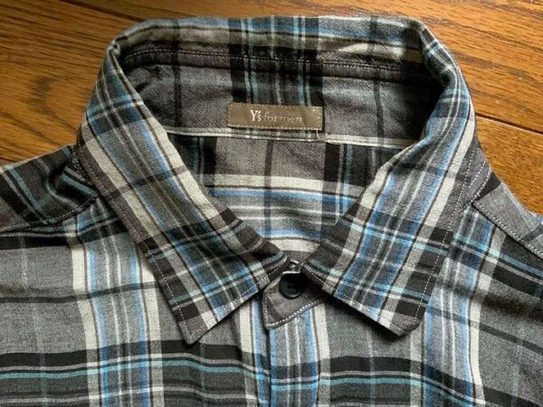 90s 00s Y’s for men レーヨン チェック シャツ Yohji Yamamoto Y-3