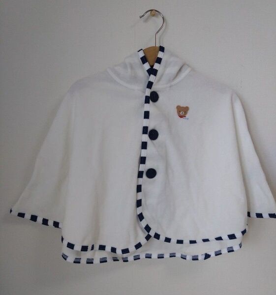 ポンチョ ミキハウス ベビー服 美品 70〜90cm
