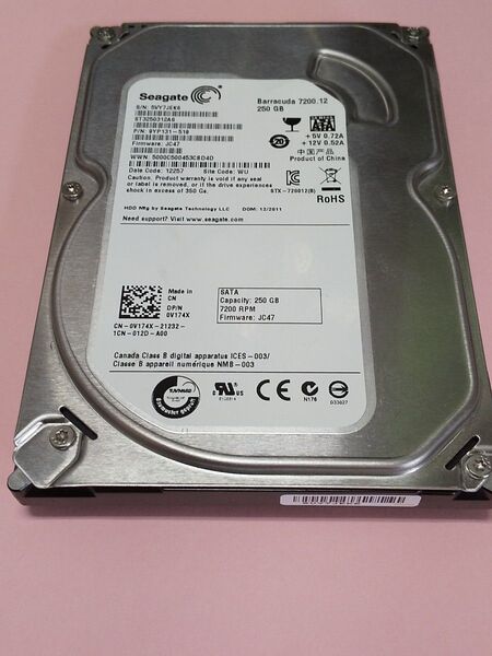 非AFT Seagate製 250G 3.5インチHDD ST3250312AS CDI正常 HDTUNEオールグリーン 2