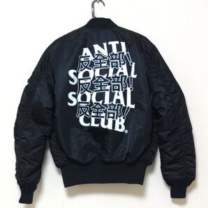 ALPHA INDUSTRIES×ANTI SOCIAL SOCIAL CLUB 限定 コラボ MA-1【ブラック★Ssize】