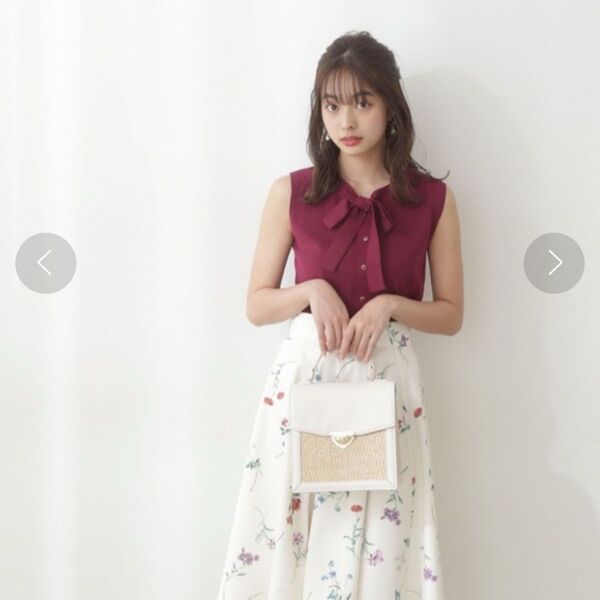 プロポーションボディドレッシング 【美人百花6月号タイアップ商品】バイカラー2Wayニットプルオーバー トップス