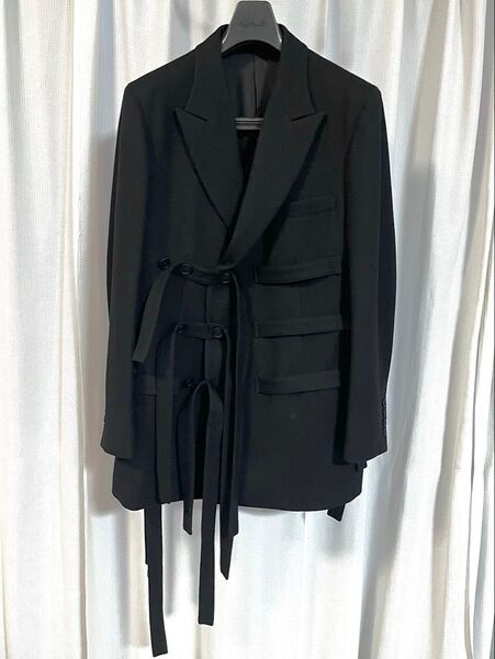 ヨウジヤマモト プールオム Yohji Yamamoto POUR HOMME タスマニア ベルト ジャケット ショーピース
