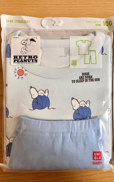 【新品】ドライパジャマ(半袖) スヌーピー ユニクロ パジャマ 100㎝