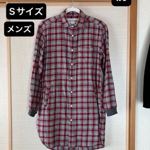 【メンズ】GU × KIM JONES コラボチェックロングシャツ Sサイズ
