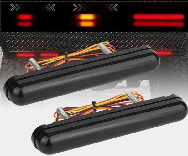 製造中止品 !入手困難!【高輝度LED搭載!始動時はナイトライダー点灯】スモークLED2個セット テールランプ サイドマーカー等