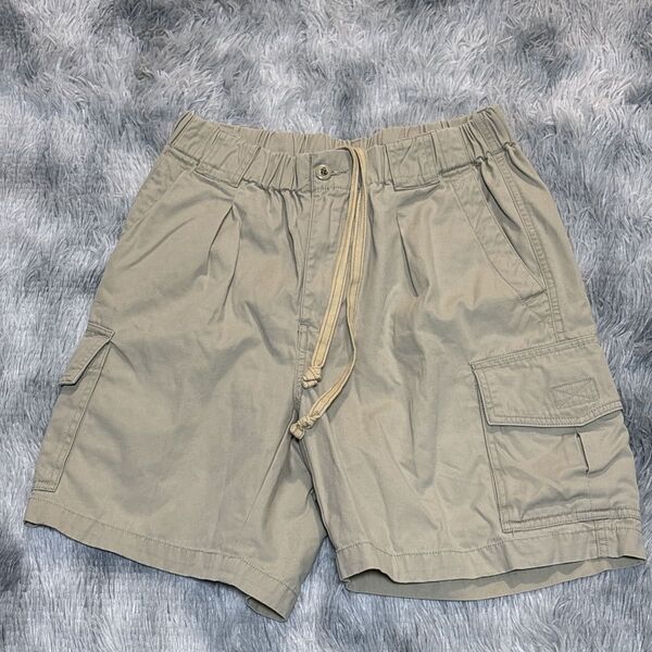【美品】Tommy Bahama トミーバハマ ショートパンツ カーゴショーツ ベージュ S ゴム ドローストリング ポケット