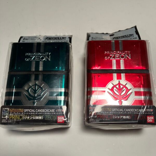 超希少品!未開封品!ガンダムウォーオフィシャルカンデッキケースvol.1ジオンシリーズ ジオン公国軍 シャア専用 オマケ付き!