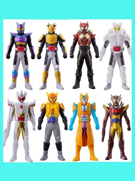 【新品タグ付き】ライダーヒーローシリーズ 仮面ライダー ガヴ ヴァレン ヴラム ソフビ人形 8体 まとめ売り