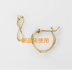 新品未使用 agete K18フープピアス