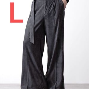 CLEL ダブルテックフェードベルテッドパンツ チャコールグレー L