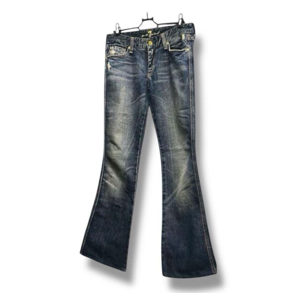 704 7For All Mankind フレアデニムパンツ ダメージ 26