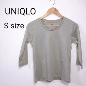 UNIQLO ユニクロ 5分袖 ロンT グレー Sサイズ レディース カットソー