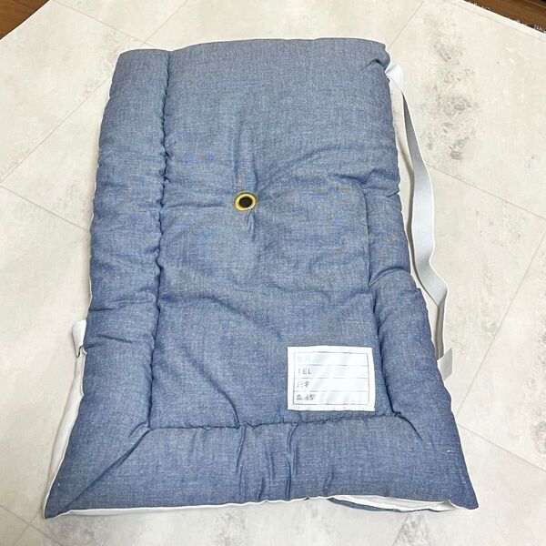 新品 日本製 防災頭巾小学生用 Lサイズ 高学年 日本防炎デニム柄 ブルー