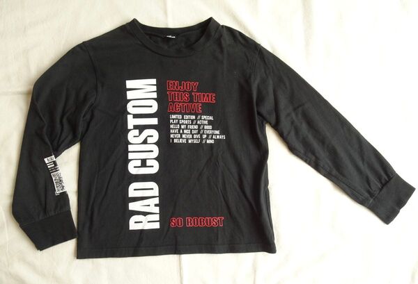 RAD CUSTOM★ラッドカスタム★長袖Tシャツ★ロンT★プリントTシャツ★黒★130