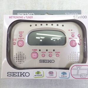 SEIKO セイコー チューナー メトロノーム ストップウォッチ機能付き STH-100 パールホワイト