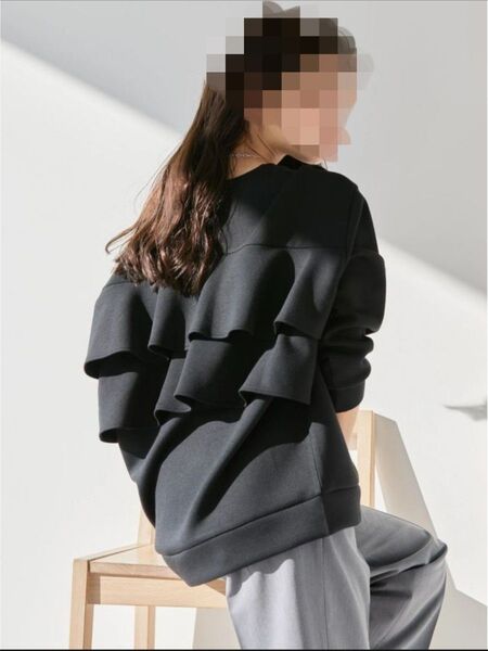 AMERICAN HOLIC バックフリルポンチプルオーバー L ブラック