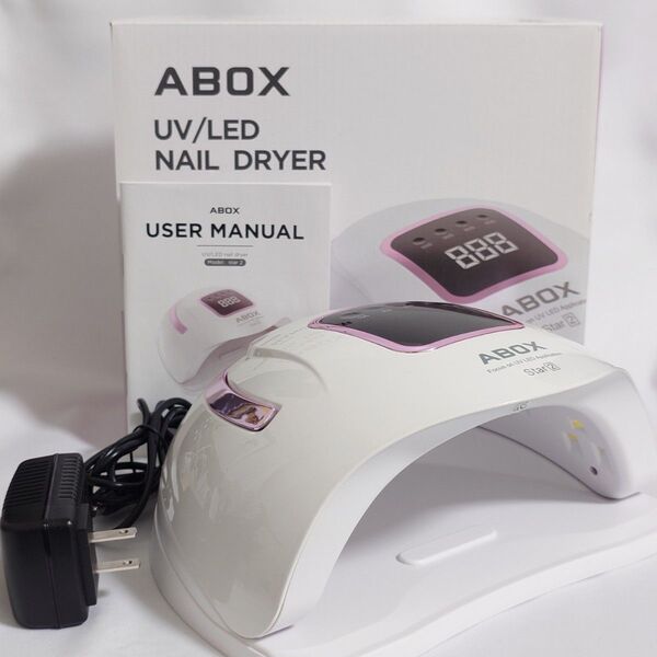 ABOX ネイルドライヤー 72W UV+LEDライト 4段階タイマーつき