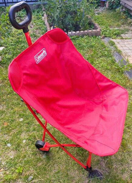 コールマン ワンマイルチェア キャリーカート アウトドア キャンプ Coleman レッド コンパクト収納タイヤ付きチェア