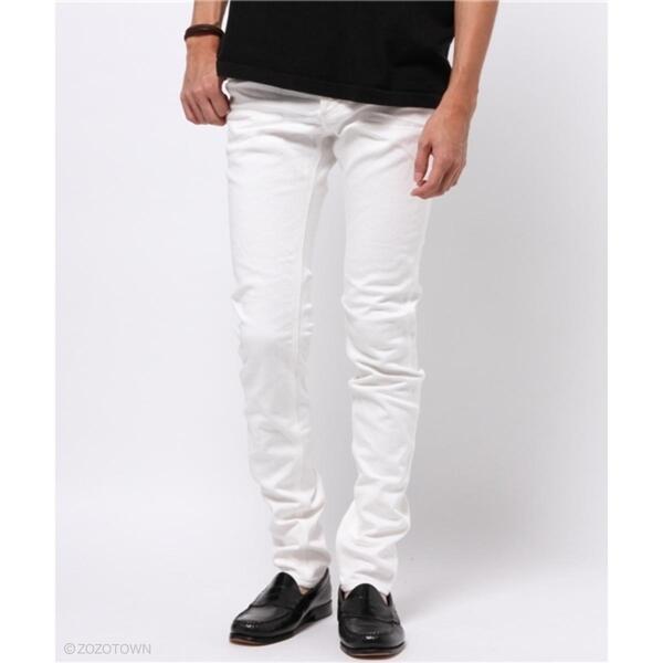 【5351 POUR LES HOMMES】 ストレッチデニムWH&BKスリムストレート