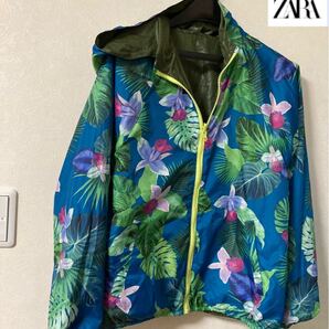 Zara Girlsザラガールリバーシブルウィンドブレーカーブルゾン フード付き