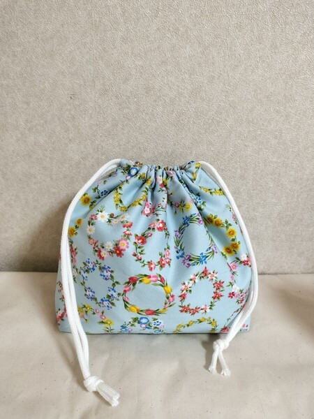 お弁当袋 ハンドメイド 巾着袋 給食袋 小物入れ 花柄 巾着 コップ袋 四季折々の花