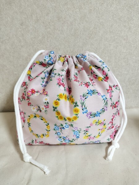 お弁当袋 給食袋 巾着袋 ハンドメイド 小物入れ コップ袋 花柄