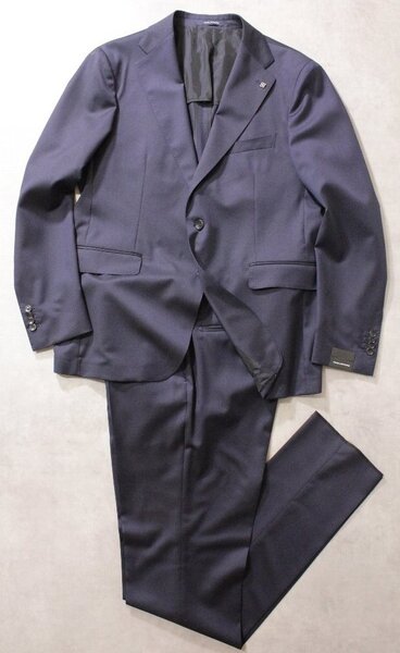 TAGLIATORE★新品18万円程度 タリアトーレ ネイビー無地SUPER110’S春夏2Bスーツ「VESUVIO」54