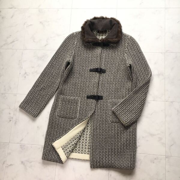 美品 Loro Piana ロロピアーナ カシミヤ100% コート ニット ファー 送料無料