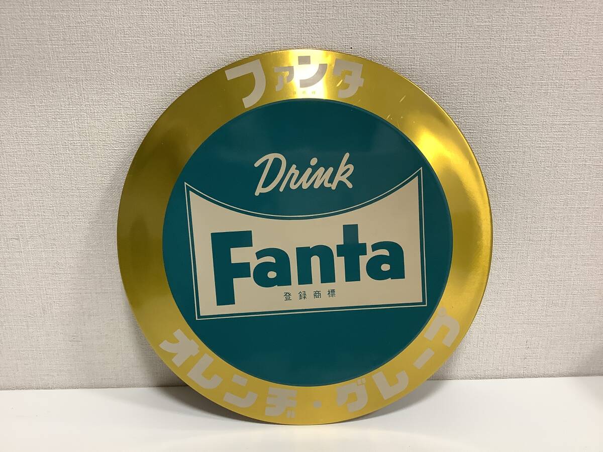 1960年代 昭和レトロ ファンタ 丸型壁掛け看板 Fanta非売品