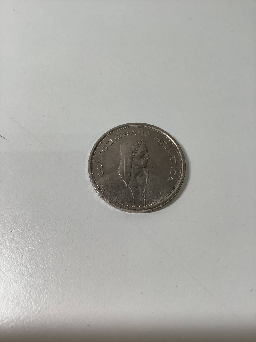 スイス射撃祭5フラン銀貨 ローザンヌ 1876年 MS64/未使用＋ 送料
