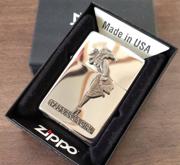 Zippo ウィンディ WINDY メタル貼り 1993年 化粧箱、保証書付き