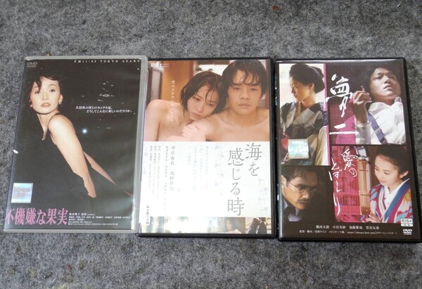 愛のドラマDVD3本セット 海を感じる時 夢二愛のとばしり 不機嫌な果実 市川由衣 南果歩 小宮有紗 黒谷友香