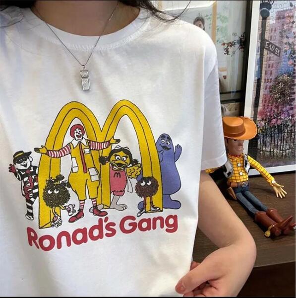 【新品】 マクドナルド キャラクター ドナルド Tシャツ XL マック McDonald's MAC マック カワイイ ユニセックス 男女兼用