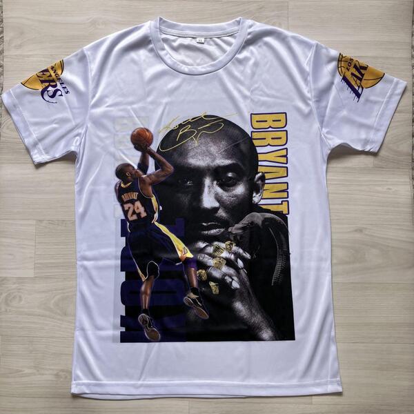 【新品】 NBA コービー・ブライアント LAKERS シャツ ユニフォーム Tシャツ ロサンゼルス・レイカーズ 美品 ジョーダン カリー XL L