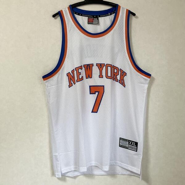 ★新品 NBA ANTHONY #7 カーメロ・アンソニー KNICKS ニューヨーク・ニックス ユニフォーム シャツ バスケ ジャージ XL 2XL 未使用品
