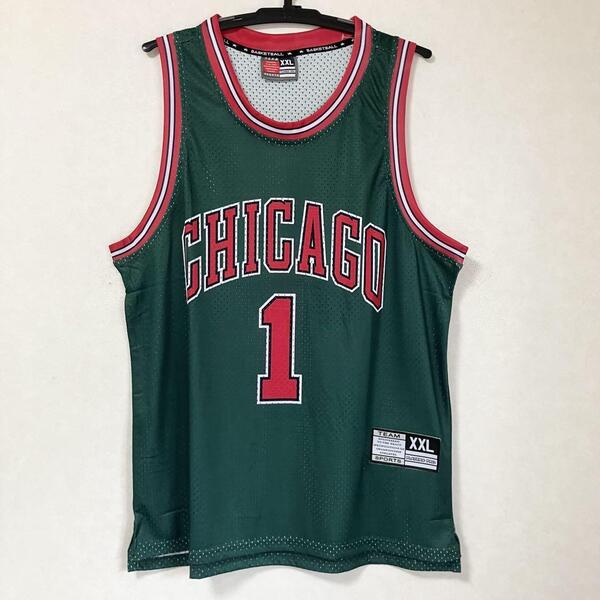 ★新品 NBA ROSE #1 デリック・ローズ BULLS シカゴ・ブルズ CHICAGO ユニフォーム シャツ バスケ ジャージ XL 2XL 未使用品