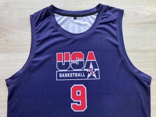 ★未使用 バスケットボール USA代表 JORDAN マイケル・ジョーダン 初代ドリームチーム DREAMTEAM ユニフォーム NBA シャツ バスケ ビブス L