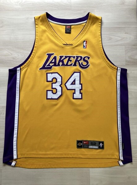 【希少】 NBA LAKERS O’NEAL #34 シャキール・オニール ロサンゼルス・レイカーズ シャック NIKE製 オーセンティック ユニフォーム ナイキ