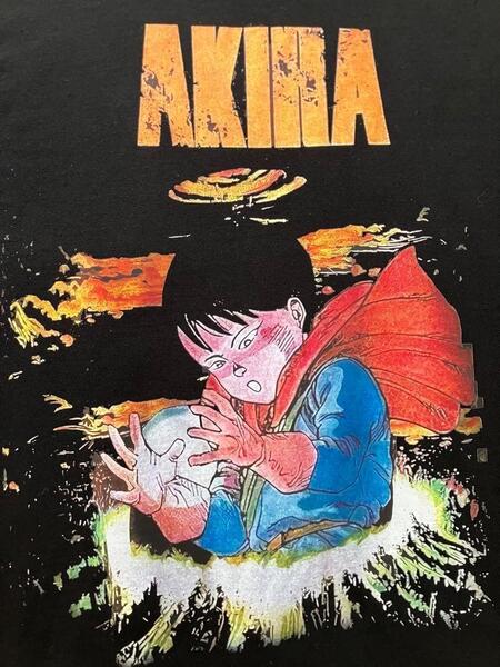 【未使用品】 アキラ AKIRA akira Tシャツ ブラック 黒 半袖 新品 XL アニメ 綿 コットン マンガ 鉄雄 テツオ 金田 カネダ マサル キヨコ