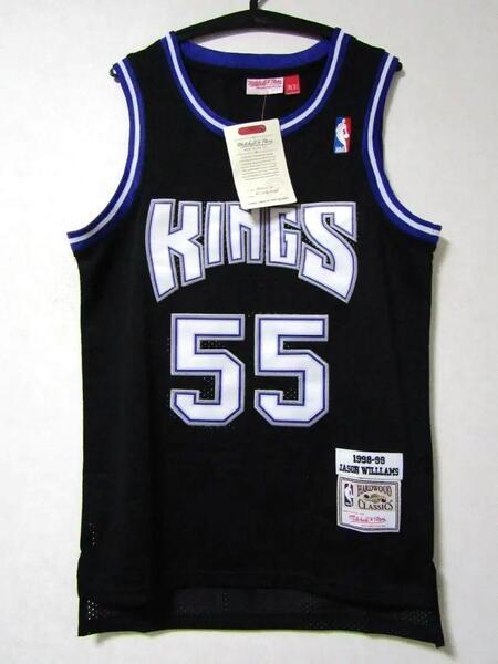 ★未使用品 NBA WILLIAMS #55 ジェイソン・ウィリアムス KINGS サクラメント・キングス ユニフォーム シャツ バスケ ジャージ 刺繍 S