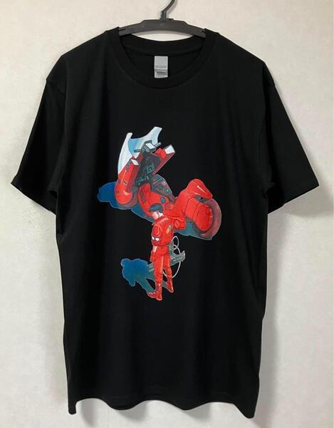 【未使用品】 アキラ AKIRA 金田 カネダ バイク Tシャツ ホワイト 美品 L アニメ 綿 COTTON コットン 鉄雄 テツオ L 新品