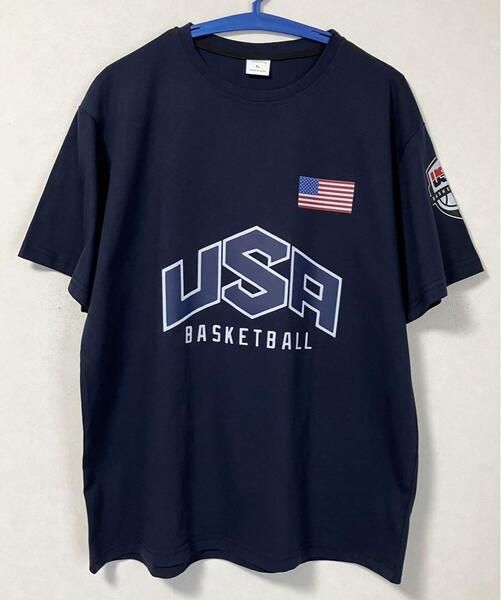 ★未使用品 USA代表 ドリームチーム DREATEAM Tシャツ NBA ユニフォーム アメリカ代表 バスケ オリンピック レブロン コービー ネイビー XL
