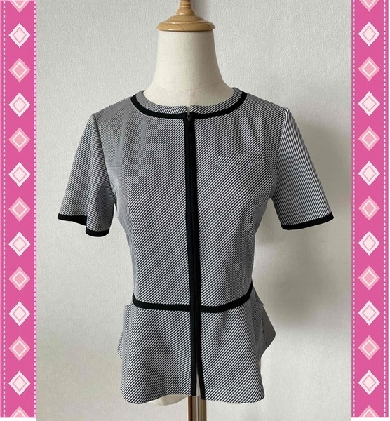 ※Aランク※【中古】SELERY_9号オーバーブラウス(ブラック)50530/セロリー/かわいいOL会社制服/おしゃれ事務服