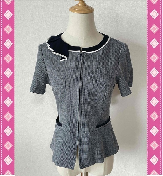 ※Dランク※【中古】PATRICOX_11号オーバーブラウス 50971/パトリックコックス/かわいいOL会社制服/おしゃれ事務服