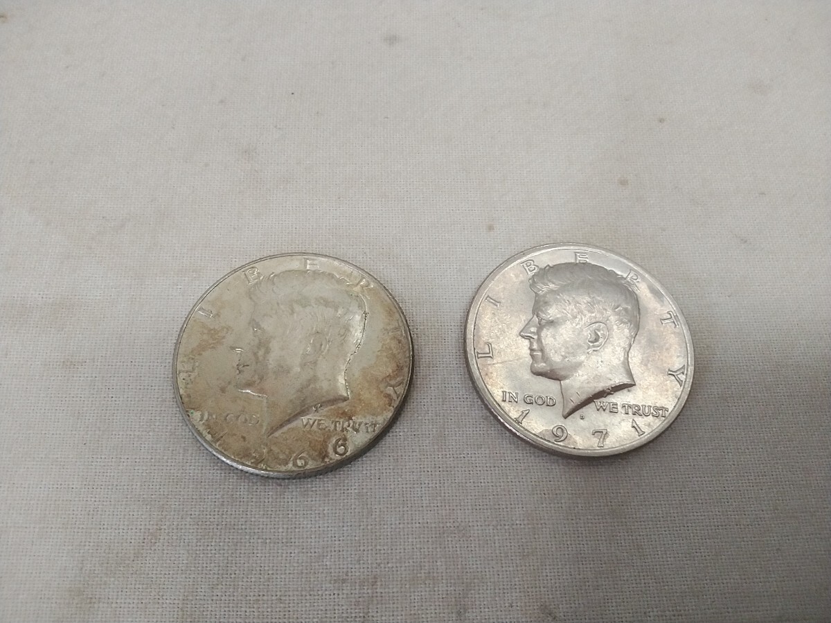 ハーフダラー銀貨2枚とワンダラー2枚 楽天市場】【送料無料】本物 50セントコイン使用 ハーフダラー