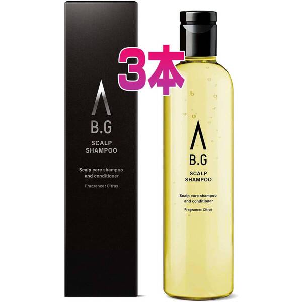 3本 スカルプシャンプー メンズ 濃密泡アミノ酸シャンプー 日本製 300ml x3