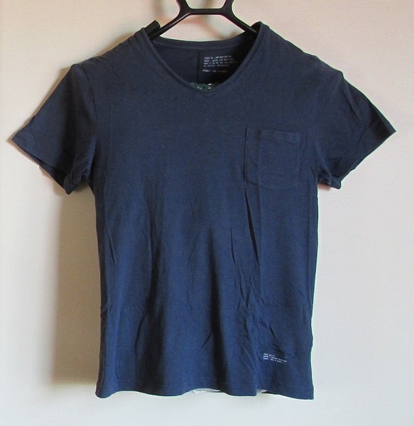 AZUL BY MOUSSY 半袖シャツ 半袖Tシャツ アズールバイマウジー ブルー 青 Vネック