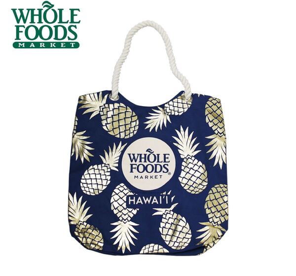 【未使用】WHOLE FOODS エコバッグ ハワイ限定 タグアロハ パイナップル