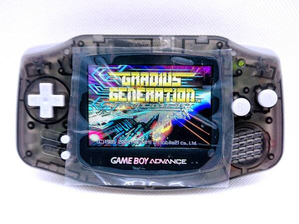 IPS ゲームボーイアドバンス クリアブラック バックライト 改造済み アンプ追加 スピーカー交換済み おまけ付き